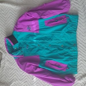 Vintage Breckenridge Fahrenheit windbreaker purple and teal